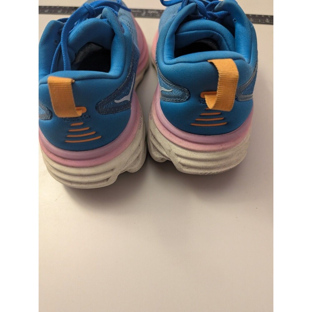 Hoka One One Bondi 8 Wide Women's Size 7D Blue Running Shoes 1127954 No insoles